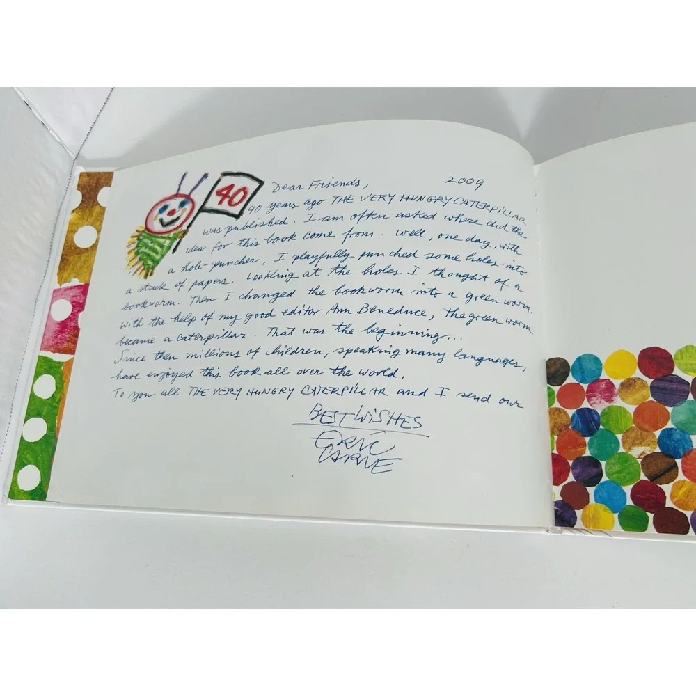 THE VERY HUNGRY‎ CATERPILLAR by Eric Carle (SIGNED 40th Anniversay Edition)
